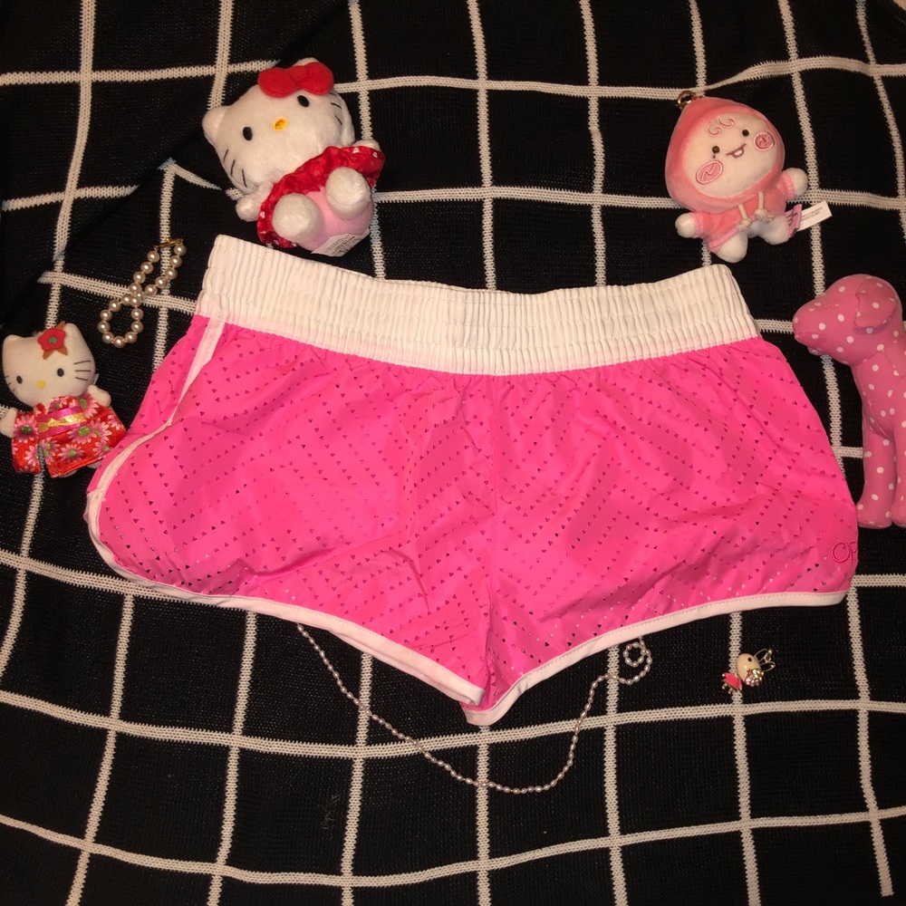 OP Ocean Pacific Hot Pink Coverup Swim Shorts